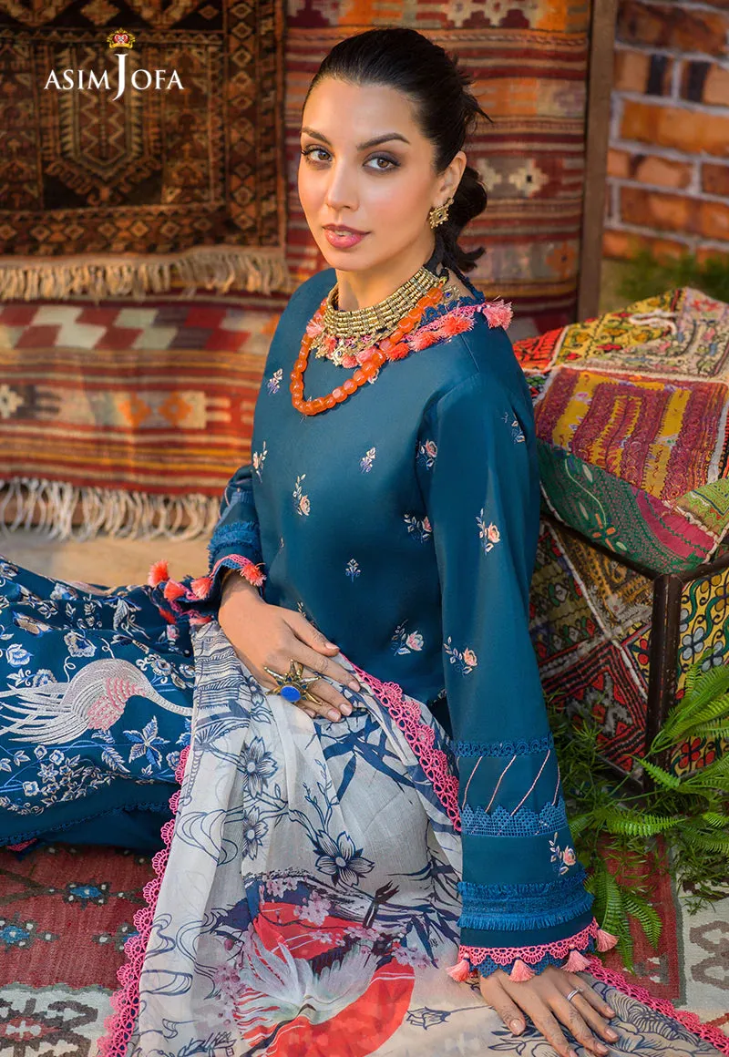 AJPR-37 | Asim Jofa Prints Rania Collection 2022 | Unstitched Embroidered Lawn Suits