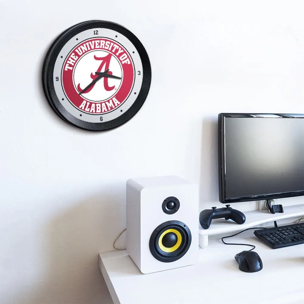 Alabama Crimson Tide: Ribbed Frame Wall Clock