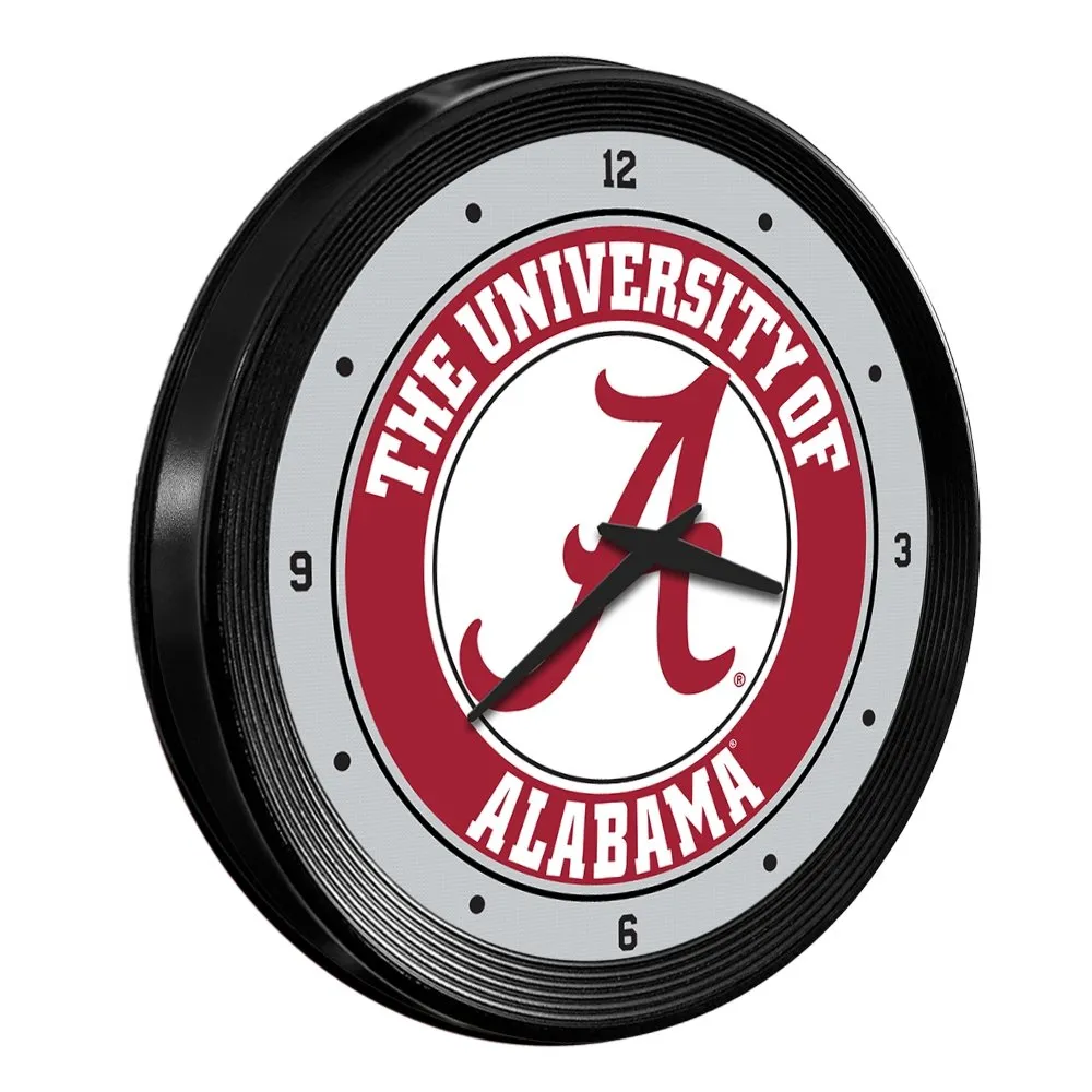 Alabama Crimson Tide: Ribbed Frame Wall Clock