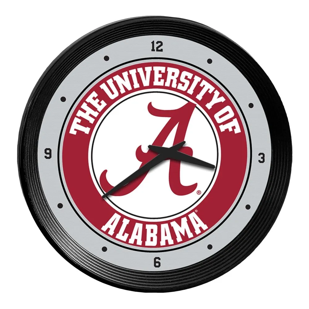 Alabama Crimson Tide: Ribbed Frame Wall Clock
