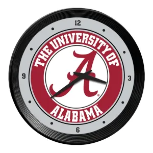 Alabama Crimson Tide: Ribbed Frame Wall Clock