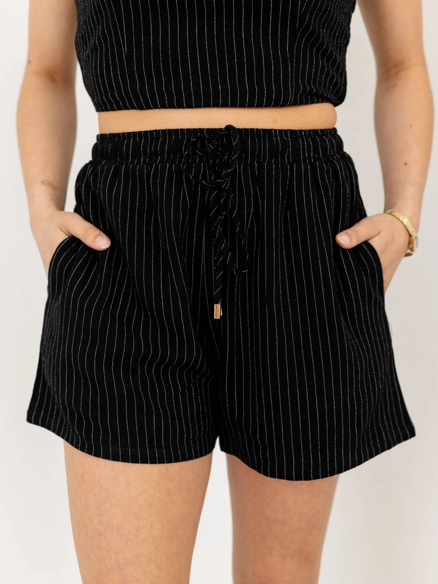 Allie Rose Stripe Linen Short