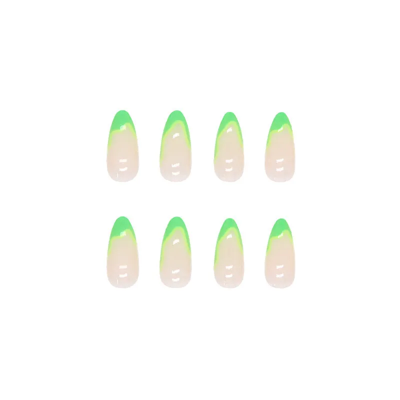Almond sharp green yellow french