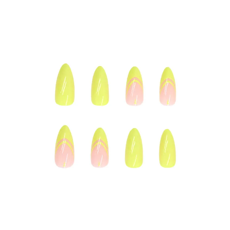Almond sharp yellow french matte