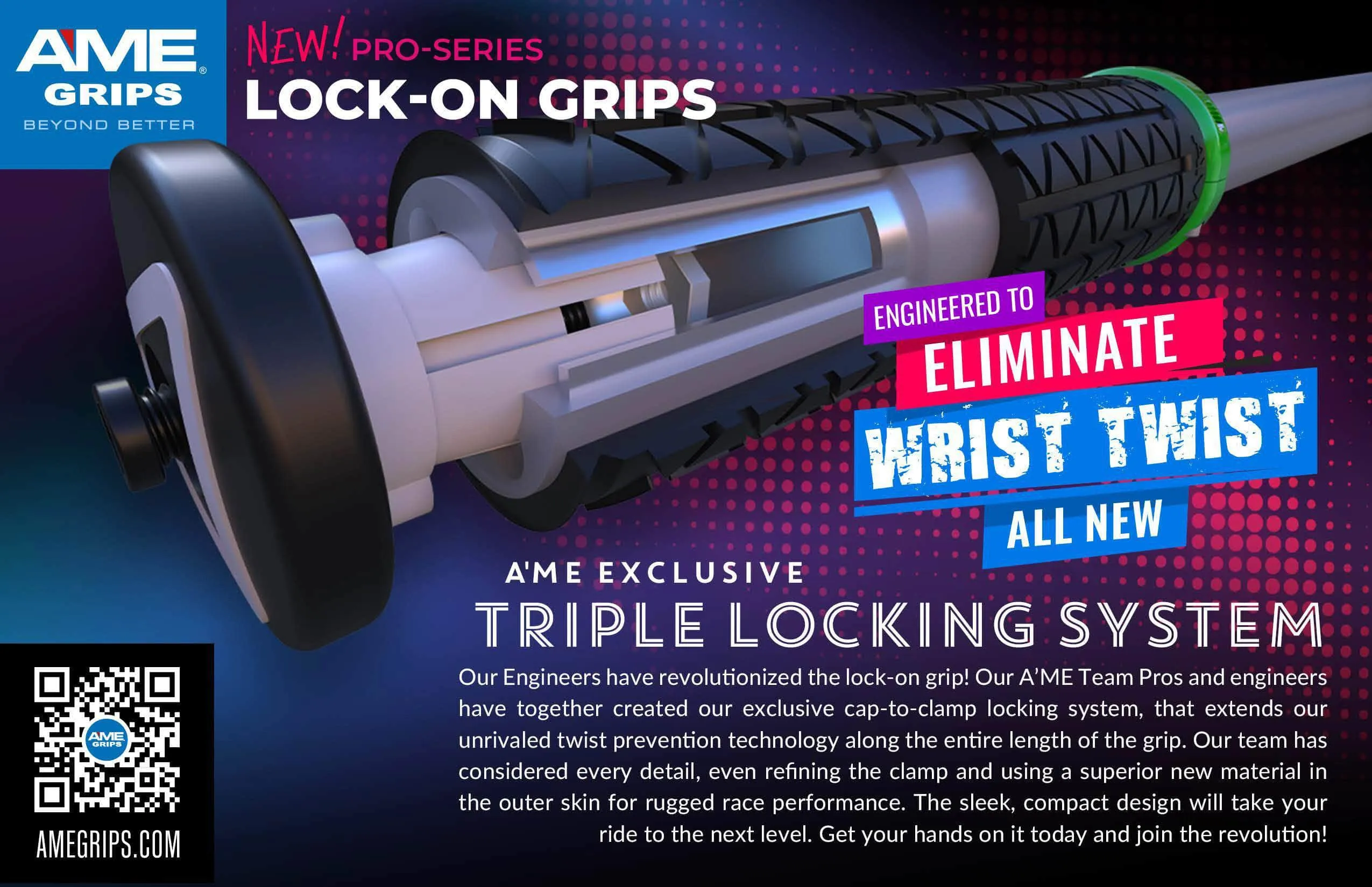 A'ME Pro Lock-On 1.2 Tri Grips