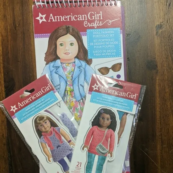 American Girl Doll Paper Crafts Set! Add details and accessories with stickers & stencils