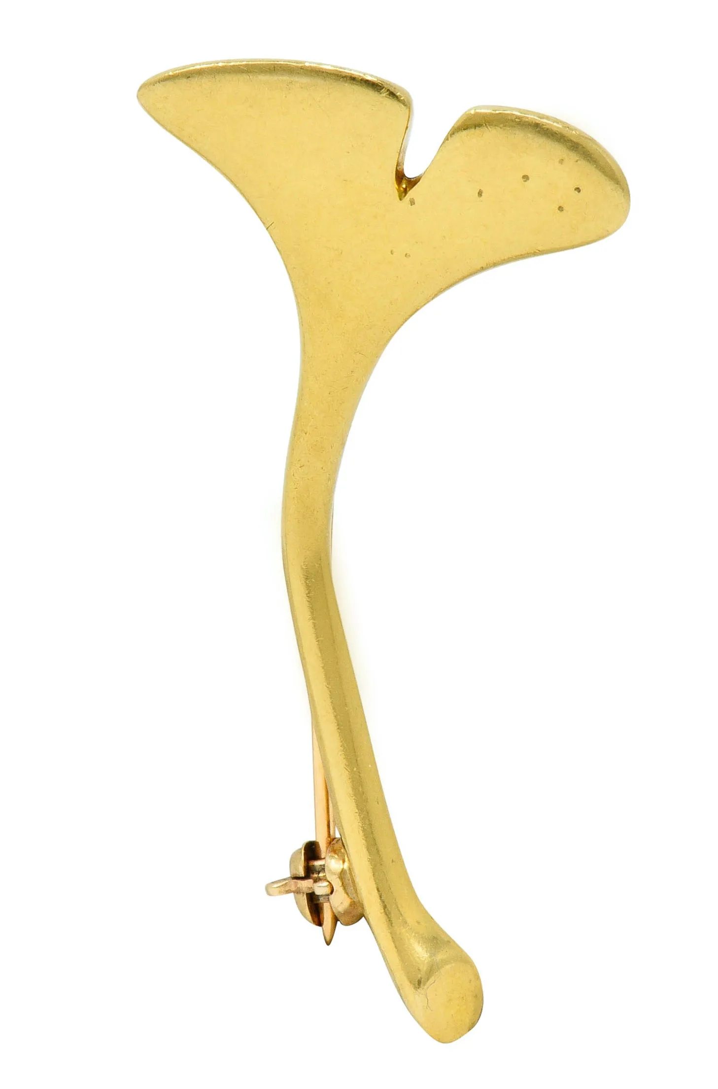 Angela Cummings Tiffany & Co. 18 Karat Gold Ginkgo Leaf Brooch