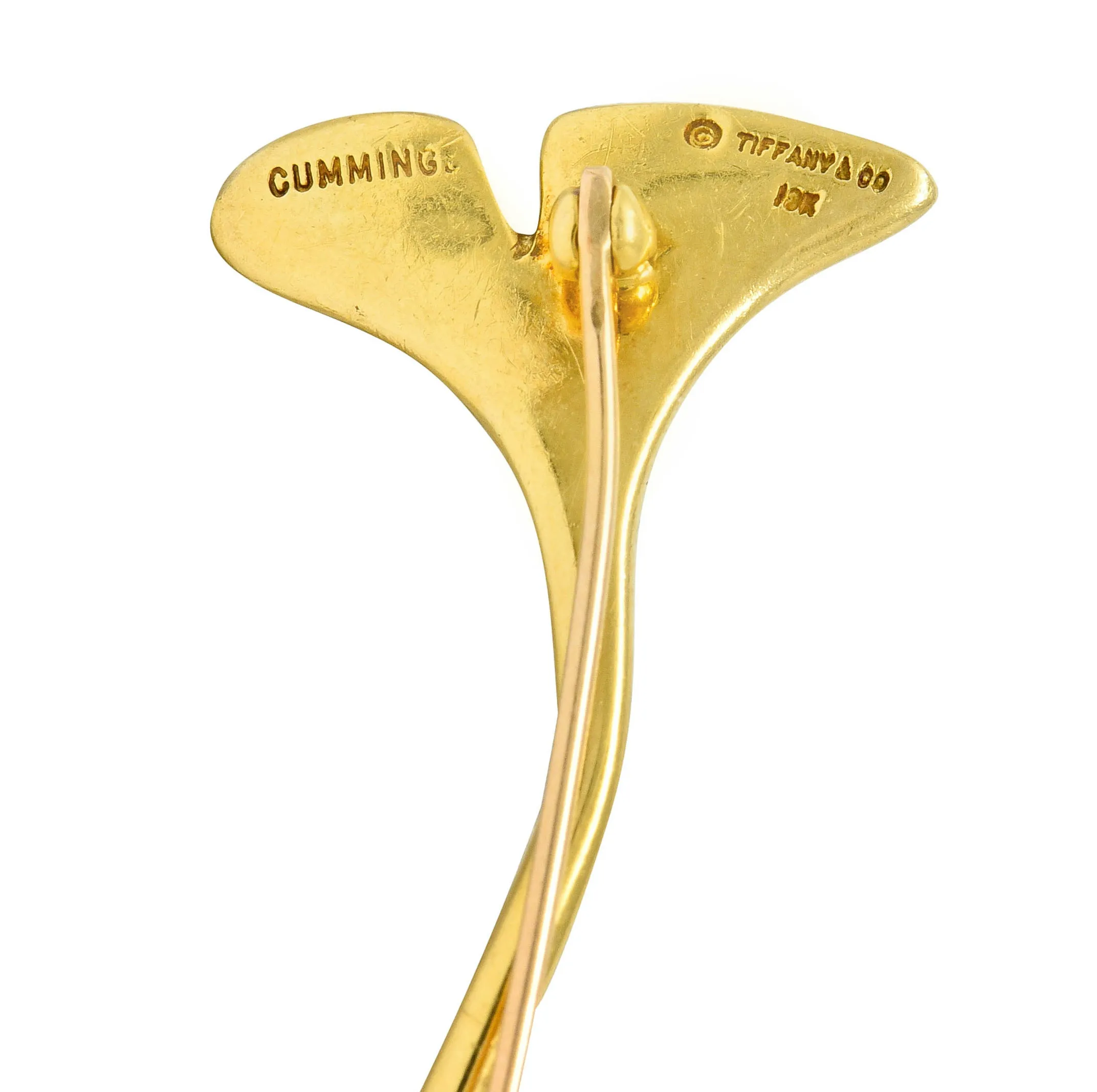 Angela Cummings Tiffany & Co. 18 Karat Gold Ginkgo Leaf Brooch
