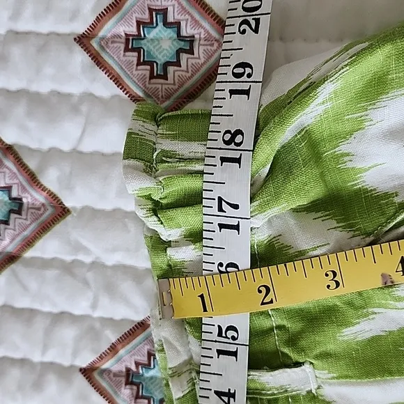 Anthropologie Breezy Paperbag Shorts in Chartreuse Linen