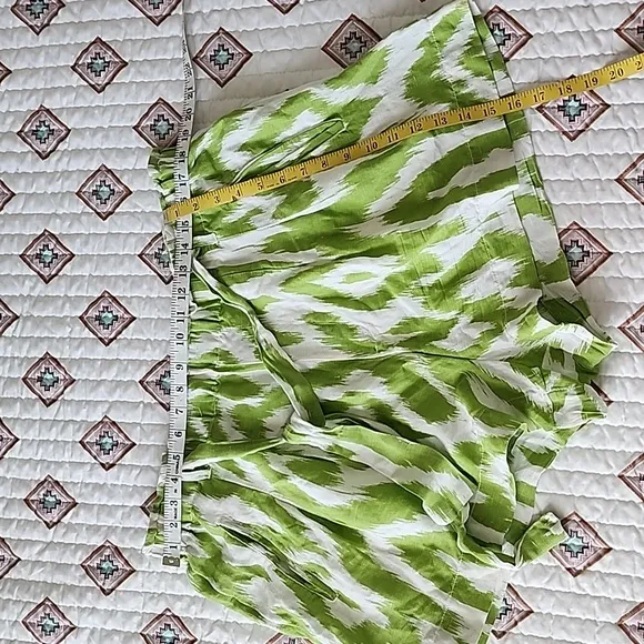 Anthropologie Breezy Paperbag Shorts in Chartreuse Linen