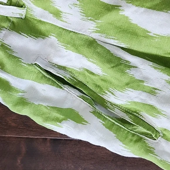 Anthropologie Breezy Paperbag Shorts in Chartreuse Linen