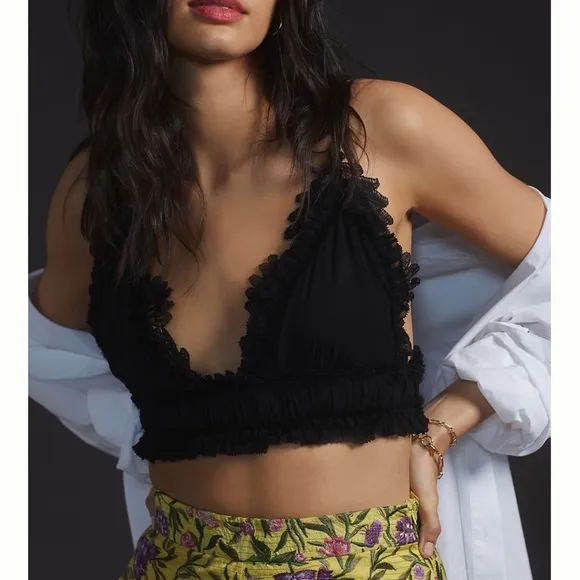 ANTHROPOLOGIE Magali Pascal Lace Cropped Bralette
