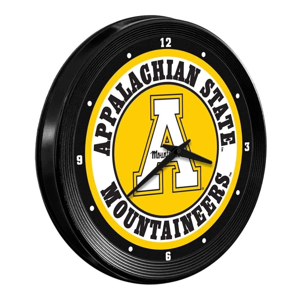 Appalachian State Mountaineers: Ribbed Frame Wall Clock