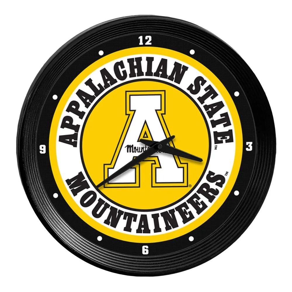 Appalachian State Mountaineers: Ribbed Frame Wall Clock