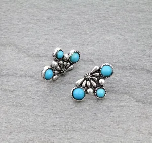 Aster Fanfair Fashion Earrings - Turquoise