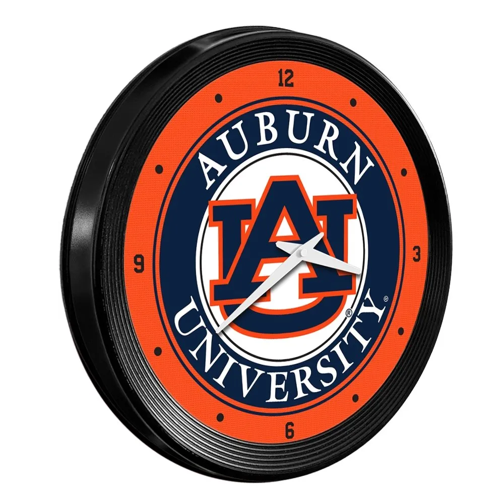 Auburn Tigers: Ribbed Frame Wall Clock