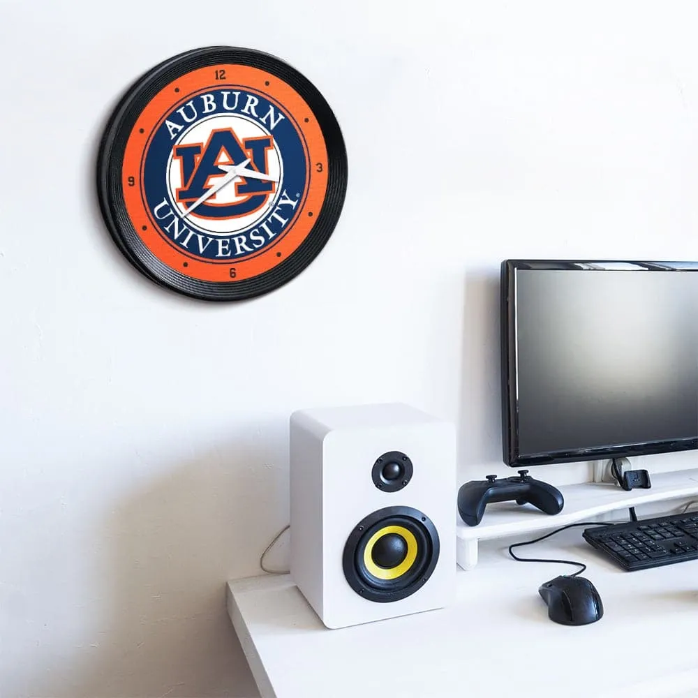 Auburn Tigers: Ribbed Frame Wall Clock