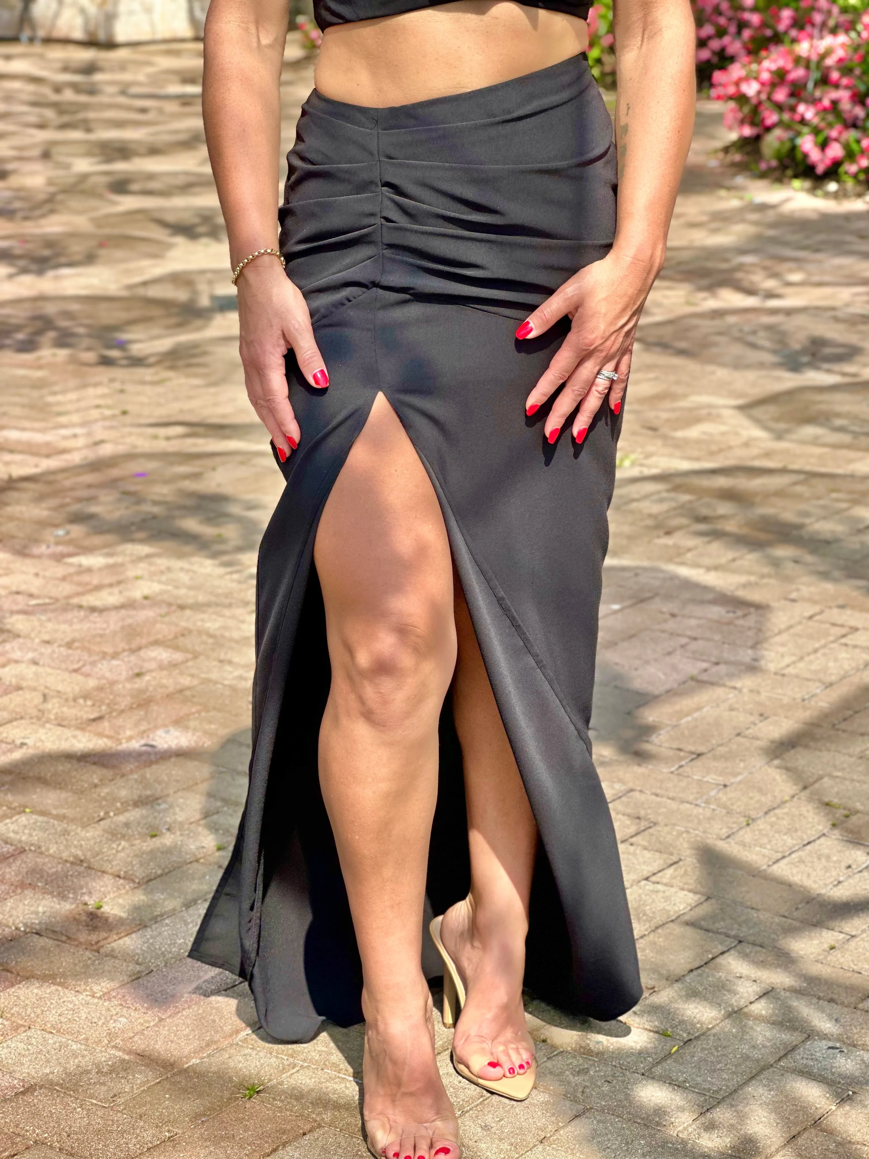 “Ayla" Floral Applique Cut Out Dress