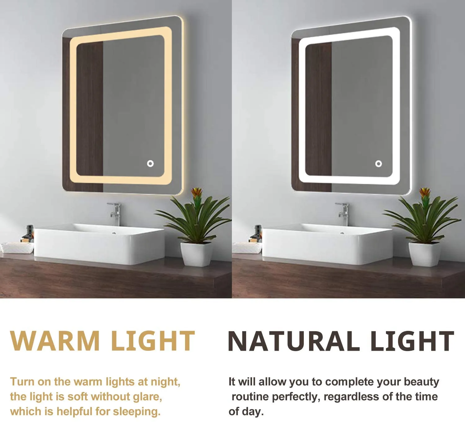 (B) Sharp Bathroom Mirror
