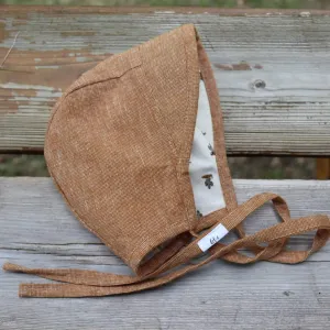 Baby Bonnet - Prairie Brown and Cactuses