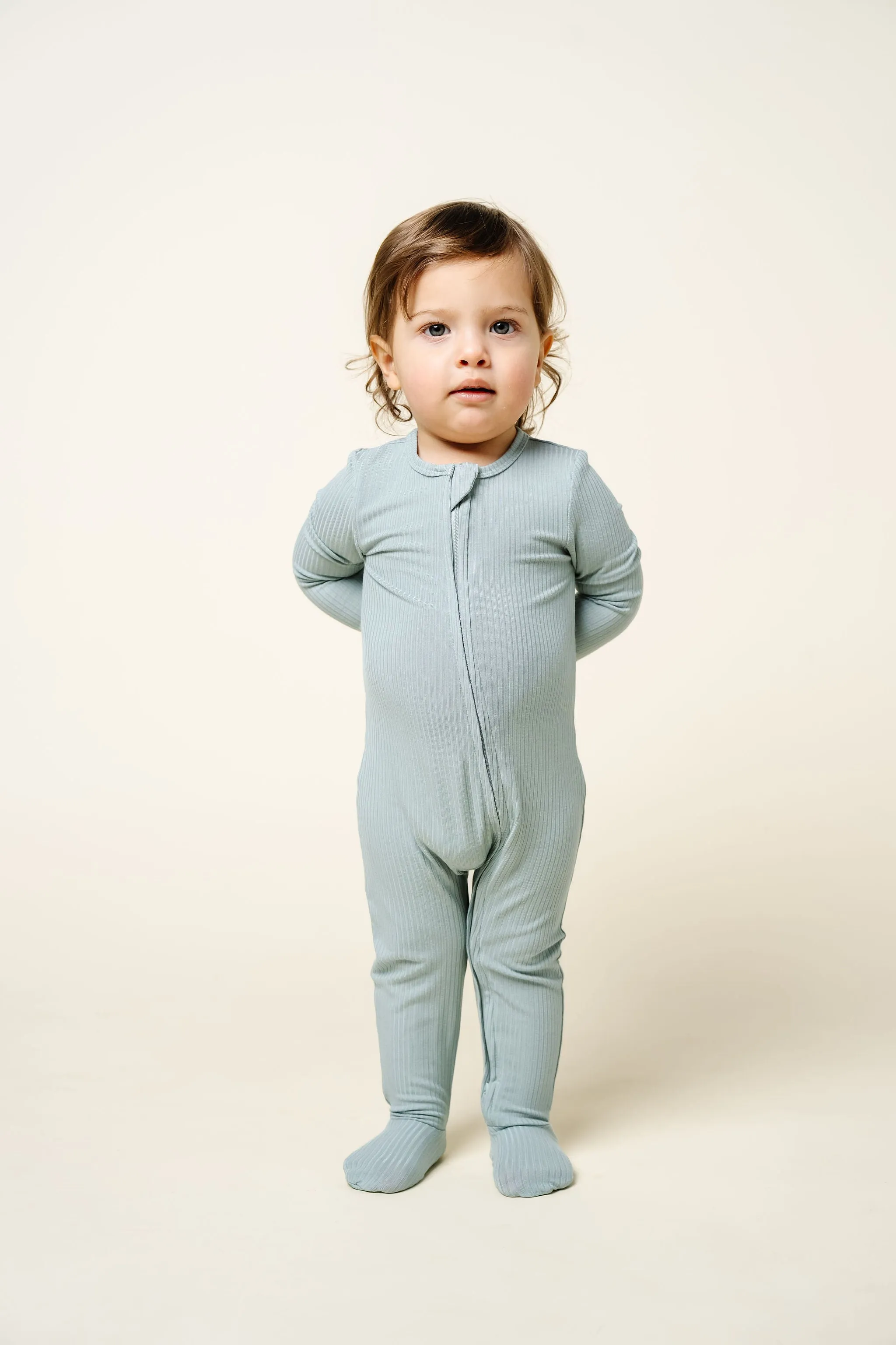Bailey Ribbed Zipper Footies