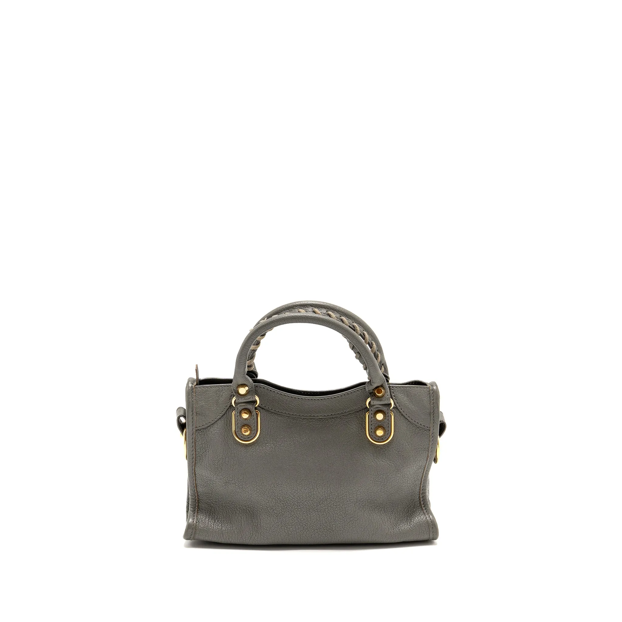 Balenciaga Mini City Bag Calfskin Grey GHW