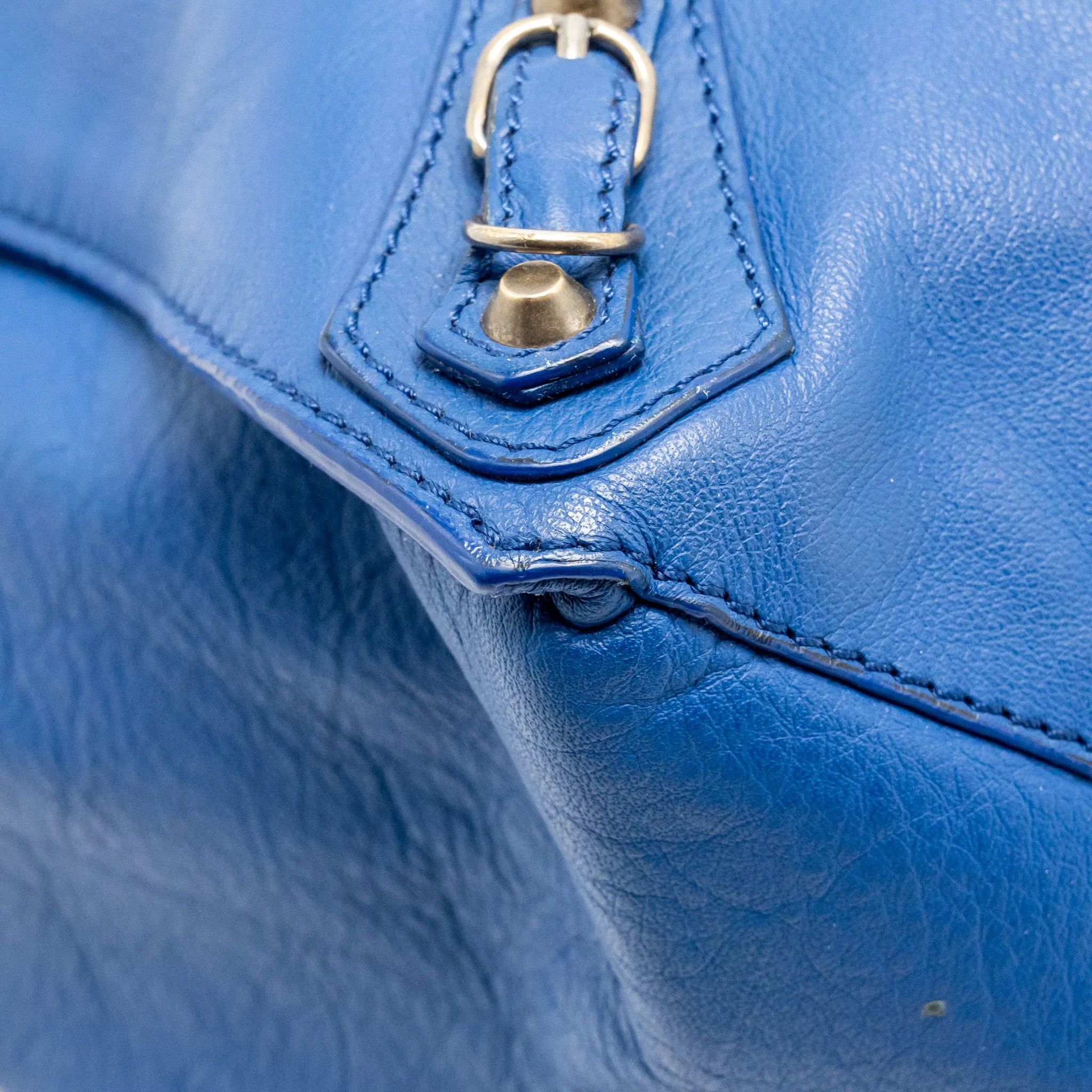Balenciaga Papier A4 Tote Bag Leather Blue SHW