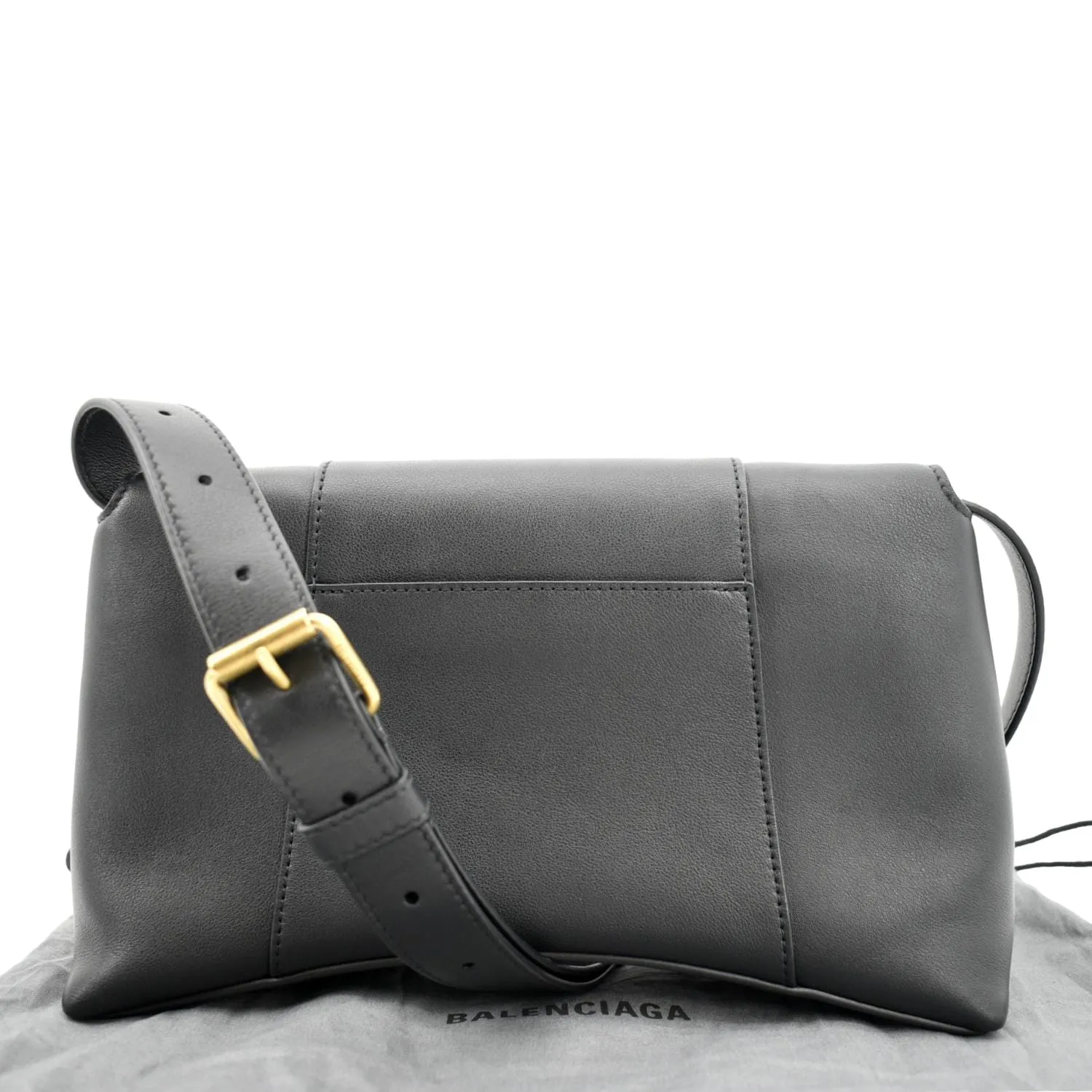 BALENCIAGA Treize Leather Shoulder Bag Black
