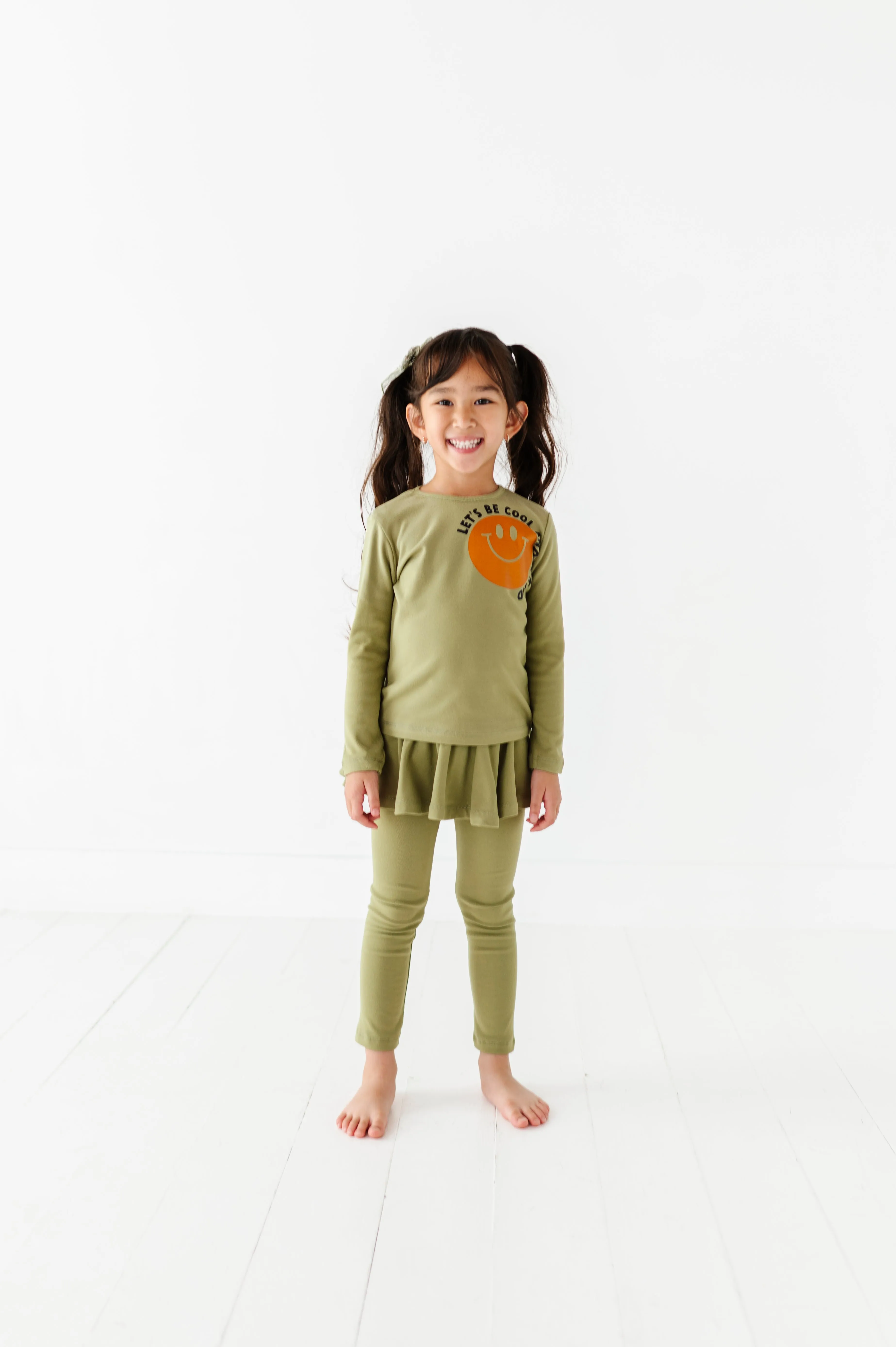 Be Cool   Kind | Olive Fleece skirted SET