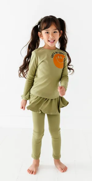 Be Cool   Kind | Olive Fleece skirted SET