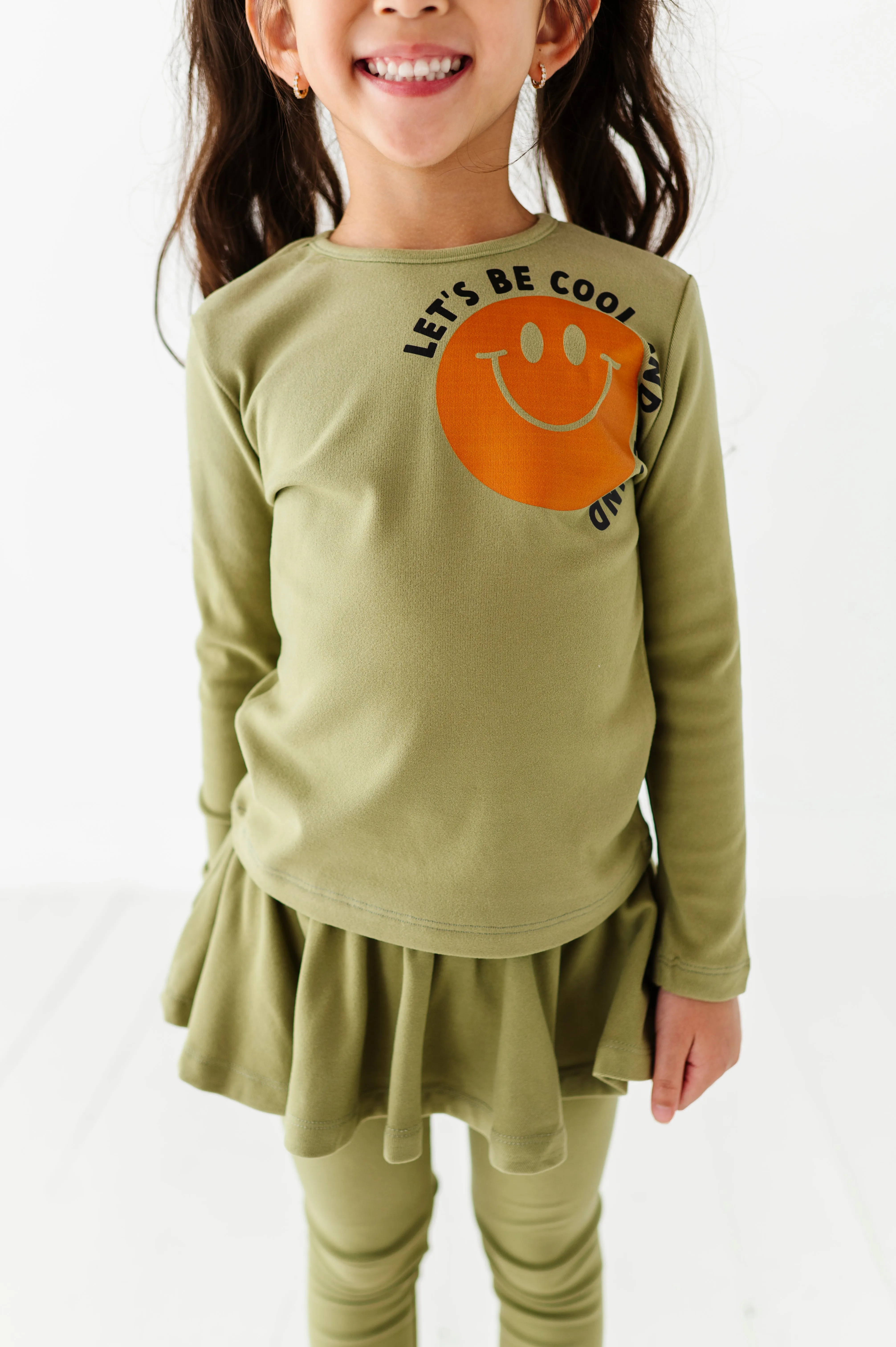 Be Cool   Kind | Olive Fleece skirted SET