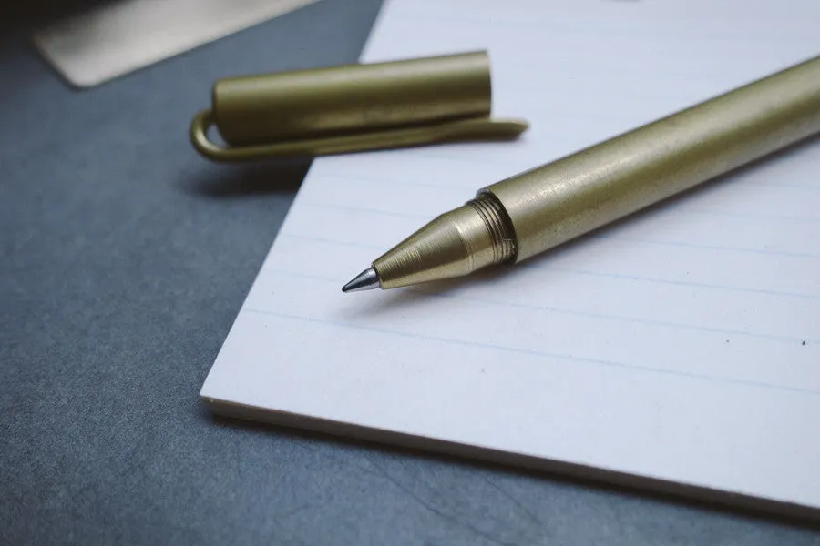 Be strong and courageous {Brass Pen}
