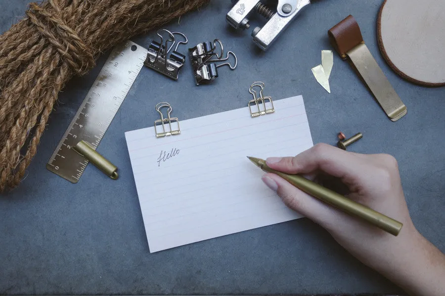 Be strong and courageous {Brass Pen}