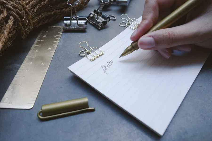 Be strong and courageous {Brass Pen}