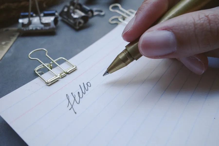 Be strong and courageous {Brass Pen}