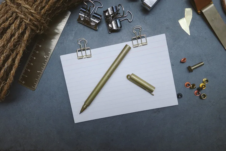 Be strong and courageous {Brass Pen}