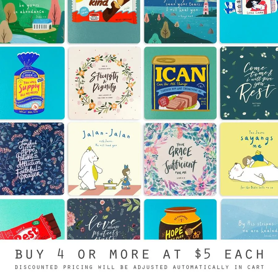 Be Strong and Courageous (HND) {Coasters}