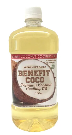 Benefit Coco Premium Coconut Cooking Oil 1L - Halal