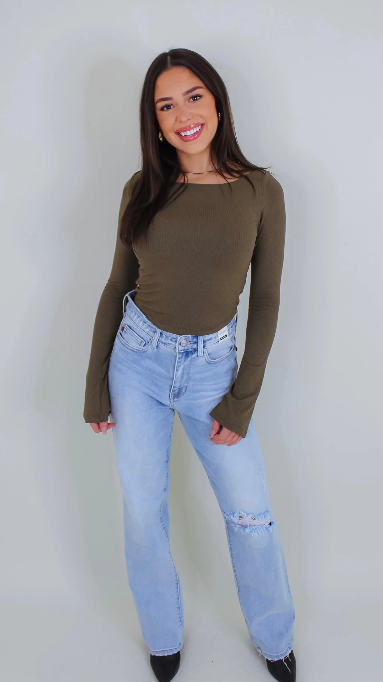 Better Than Ribbed Long Sleeve Basic - Olive