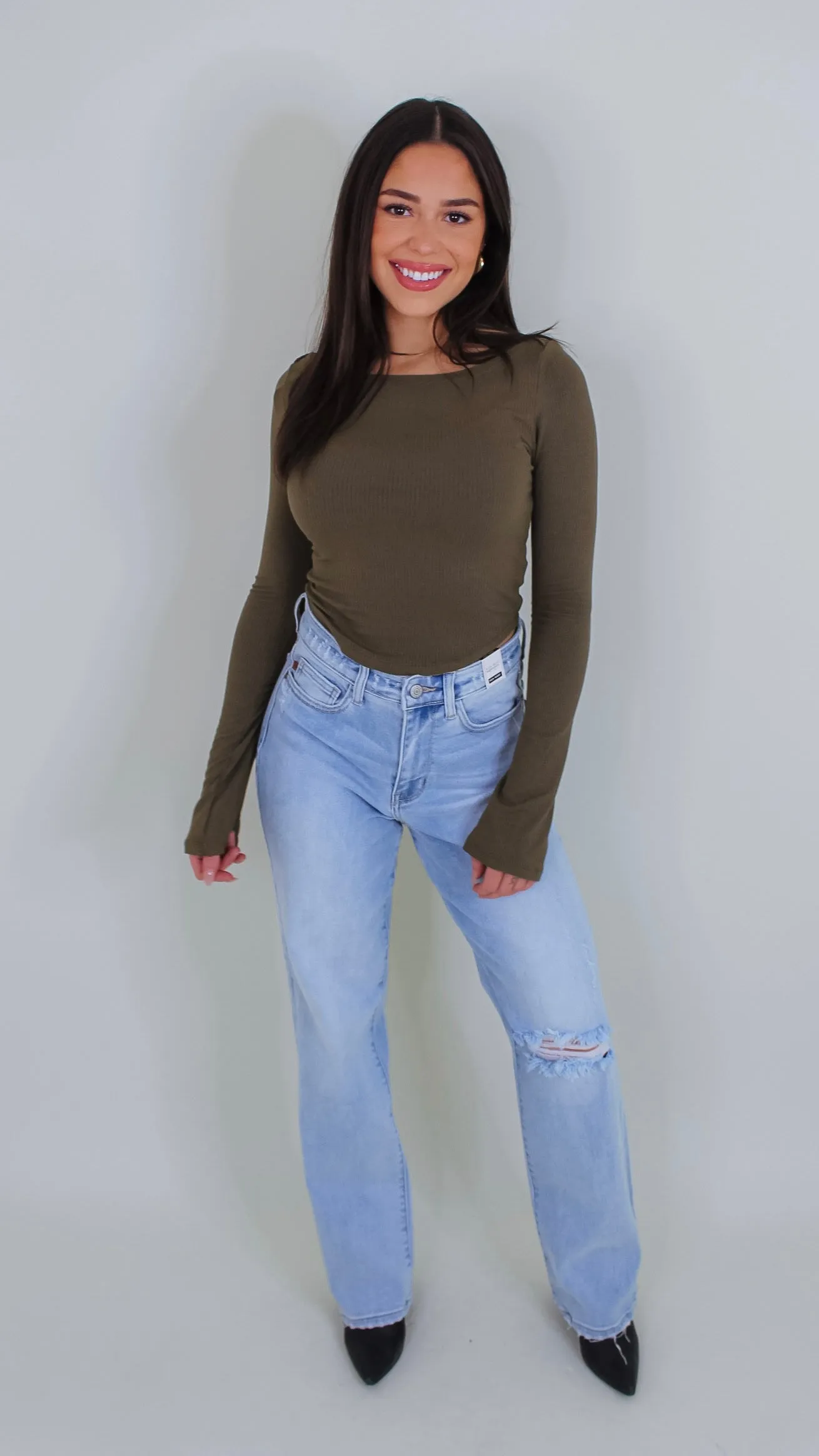 Better Than Ribbed Long Sleeve Basic - Olive