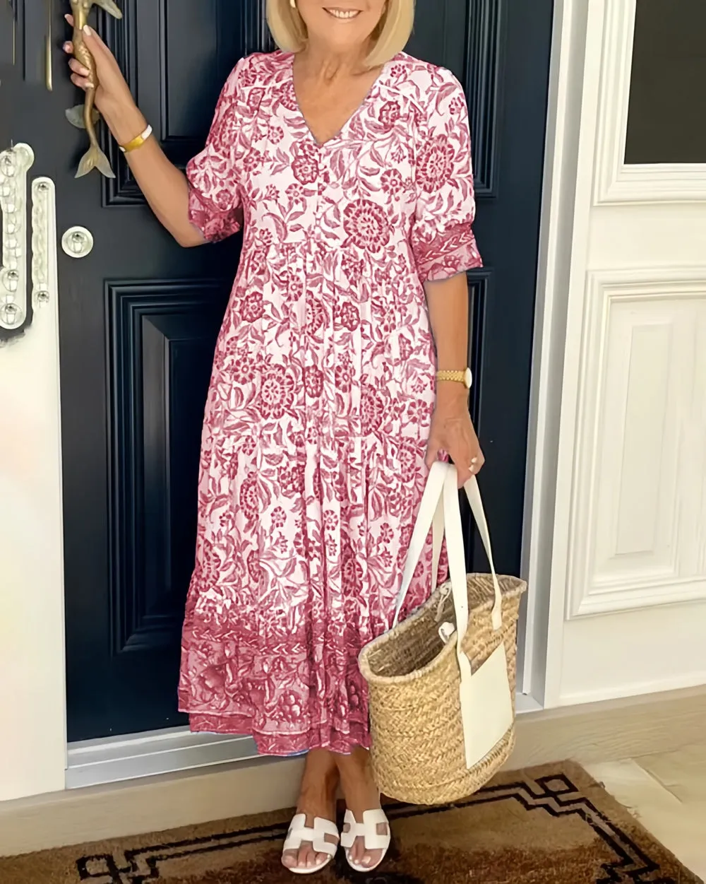 Betterthy V-neck Bohemian Dress