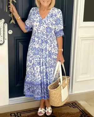 Betterthy V-neck Bohemian Dress