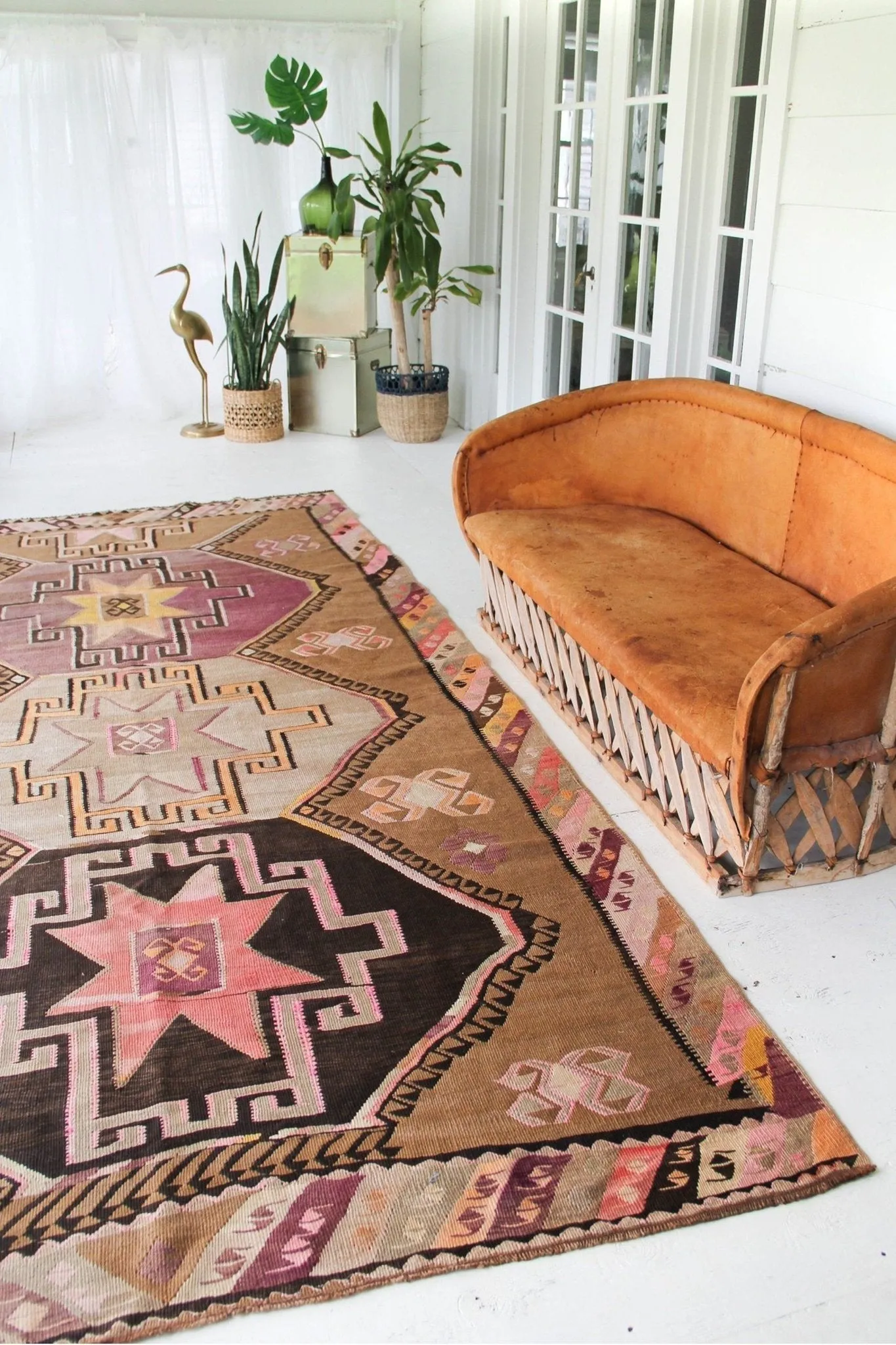 'Beverly' Vintage Turkish Kilim - 6'5" x 12'6"