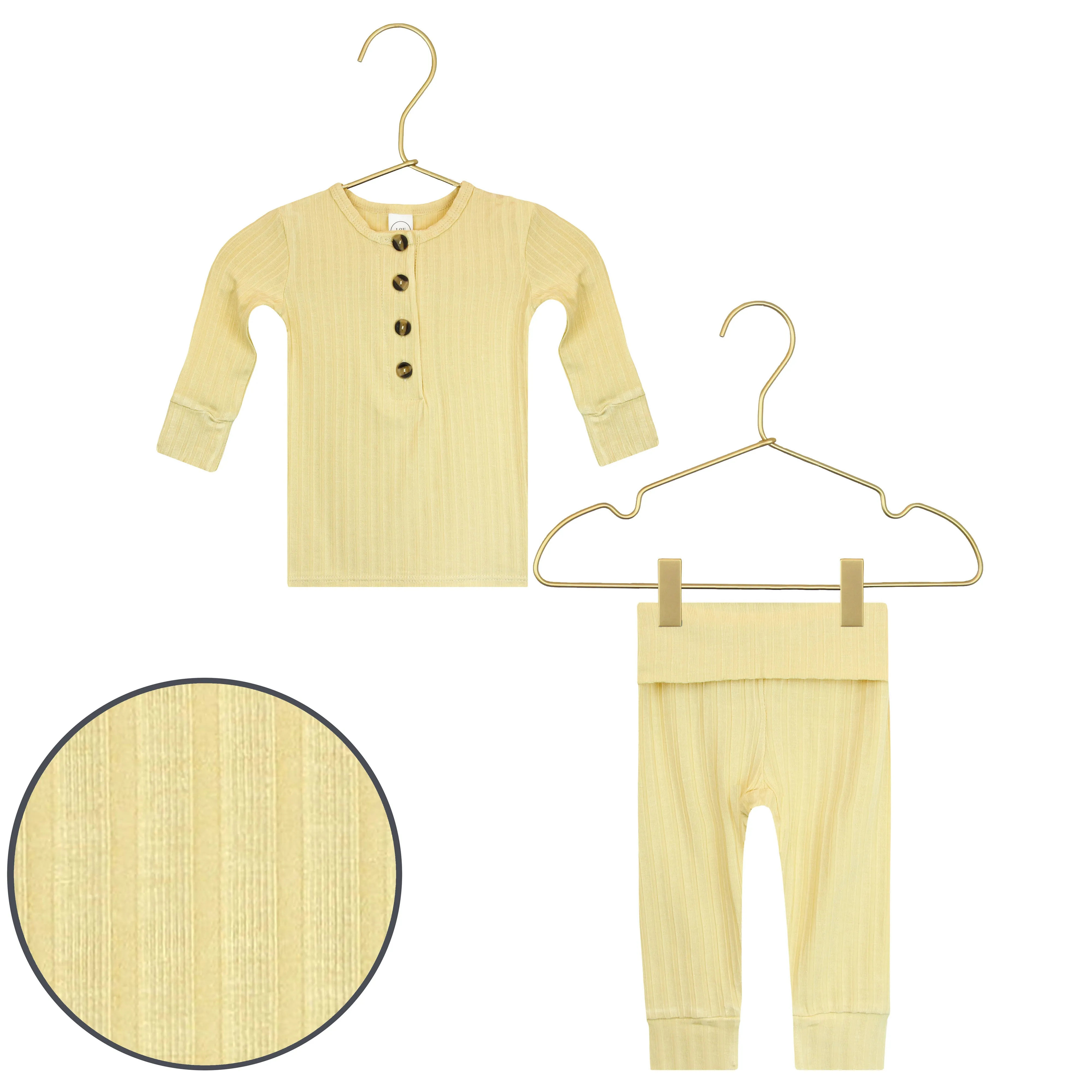 Birdie Ribbed Top   Bottoms