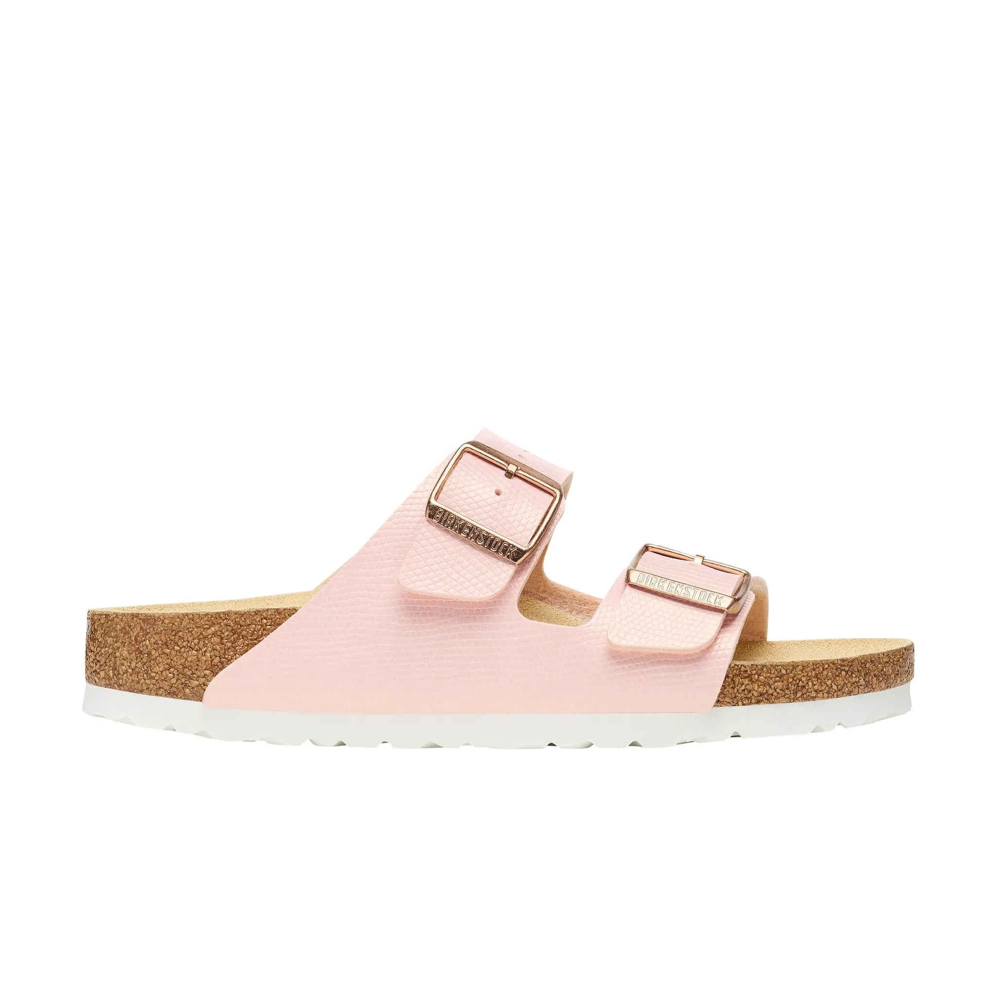 Birkenstock Arizona Shiny Light Rose - Embossed Birko-Flor Regular