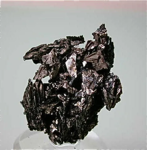 Bismuth, Mine #38 Niederschlema, Erzgebirge, Saxony, Germany, Miniature 1.2 x 3.2 x 4 cm, $1500.  Online 3/4/15.