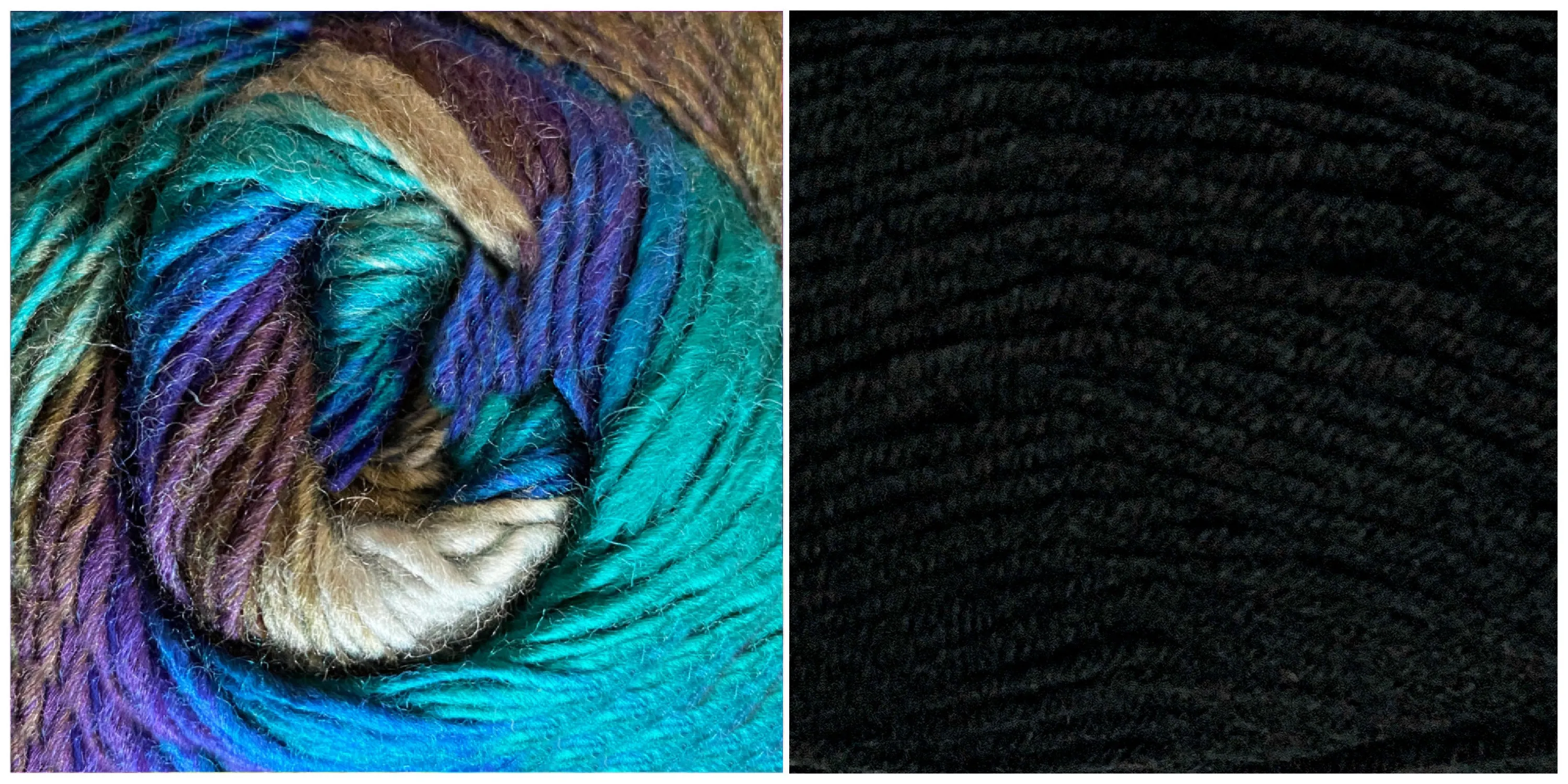 BLACK   ALL BLUES - Falling Leaves Scarf YARN KIT