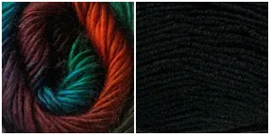 BLACK   BIRD OF PARADISE - Embossed Phoenix Scarf KIT