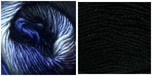 BLACK   BLUE SKIES - Embossed Phoenix Vortex Shawl KIT