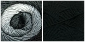 BLACK   PLATINUM - Embossed Phoenix Vortex Shawl KIT